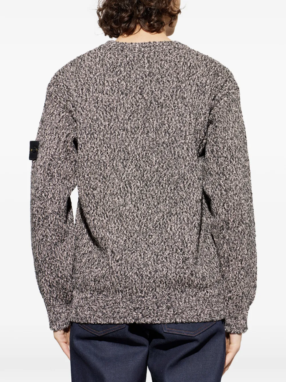 Stone Island Sweater met logopatch Beige
