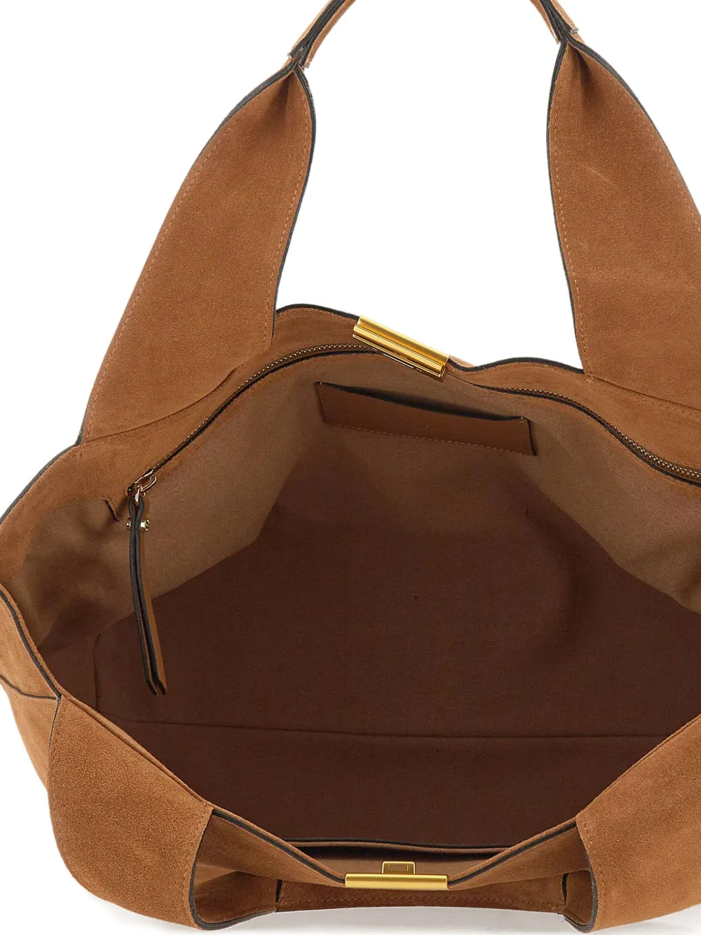 GIANNI CHIARINI Dafne medium suède schoudertas Bruin