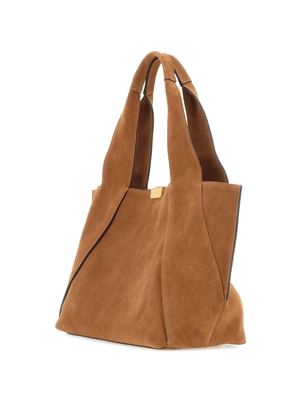 GIANNI CHIARINI Dafne medium suède schoudertas Bruin