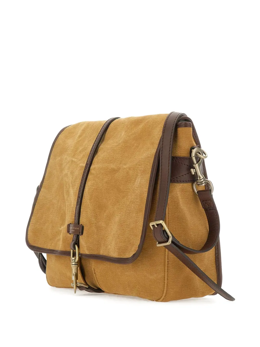  Gianni Chiarini Medium Berlino Leather-trim Messenger Bag - Brown 