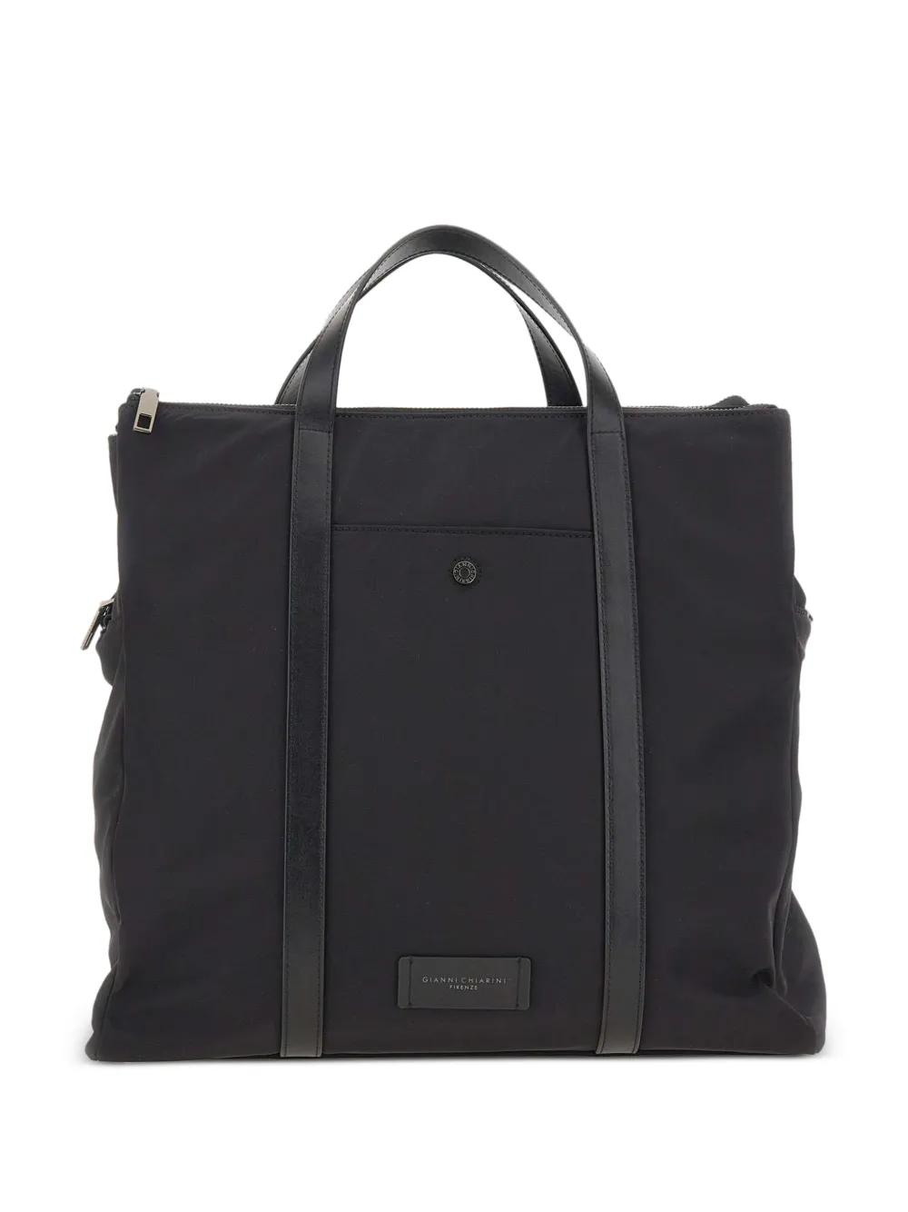 GIANNI CHIARINI medium Oslo leather-trim tote bag - Nero
