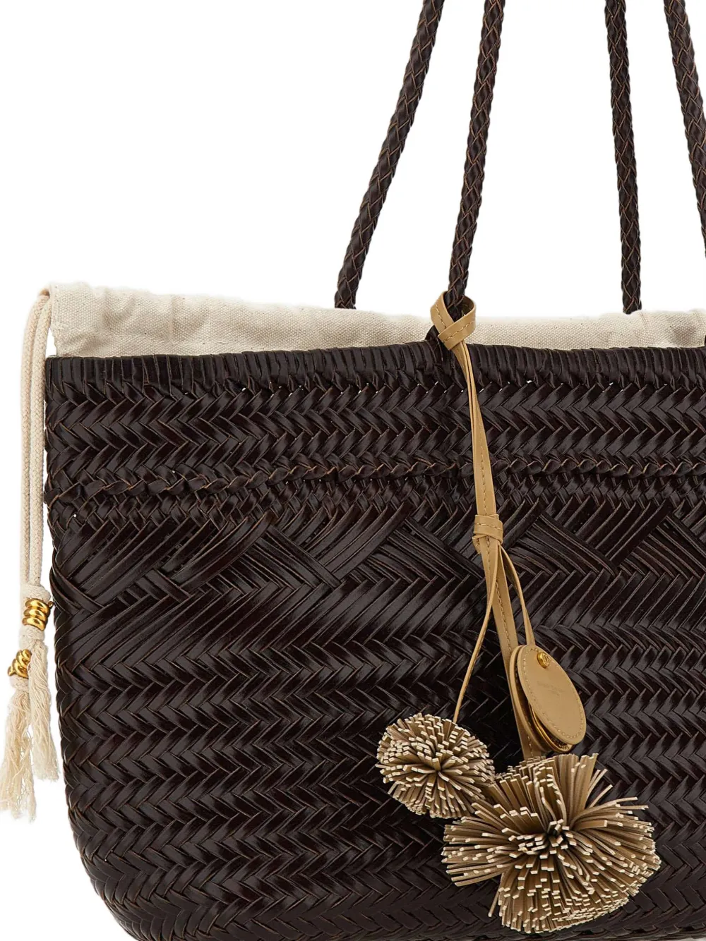 GIANNI CHIARINI Paloma grote schoudertas met kwastje Bruin