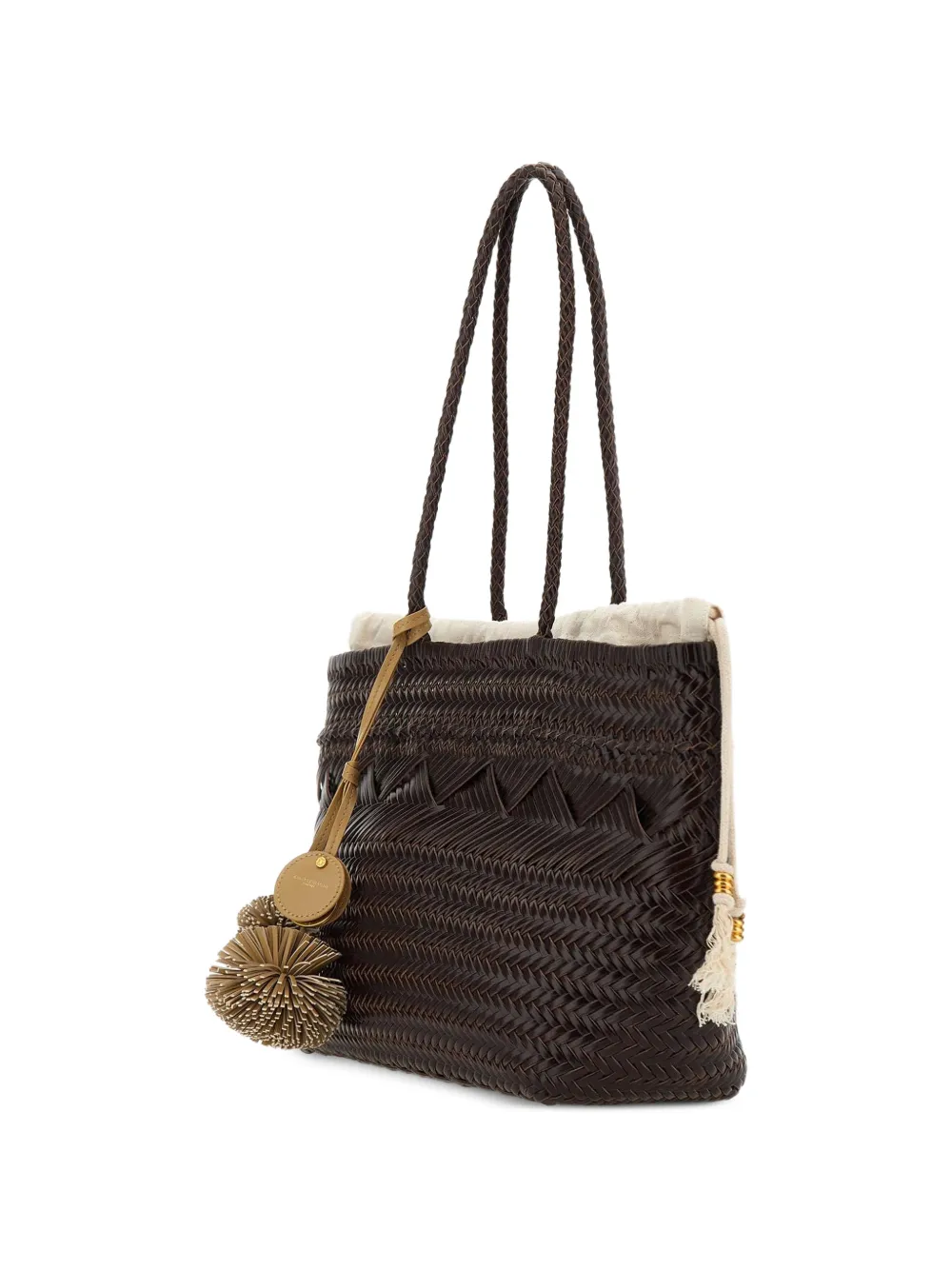 GIANNI CHIARINI Paloma grote schoudertas met kwastje Bruin
