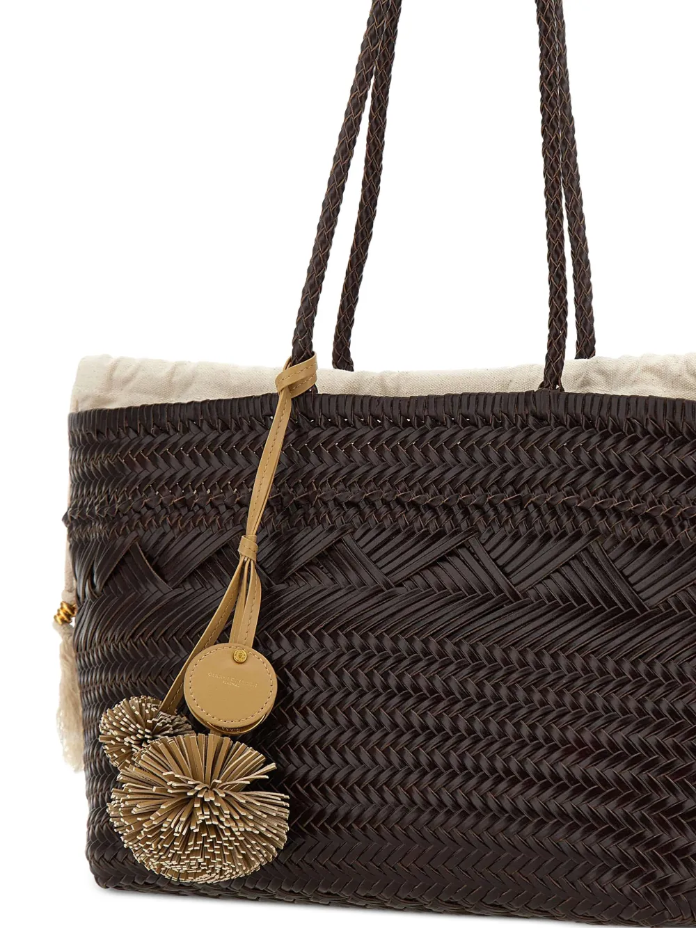 GIANNI CHIARINI Paloma grote schoudertas met kwastje Bruin
