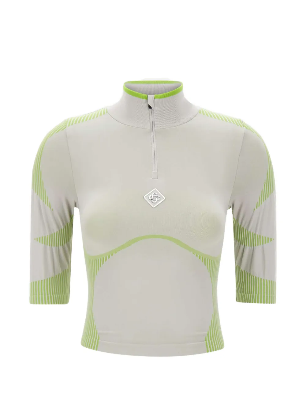 Casablanca half-zip logo-detail top - Toni neutri