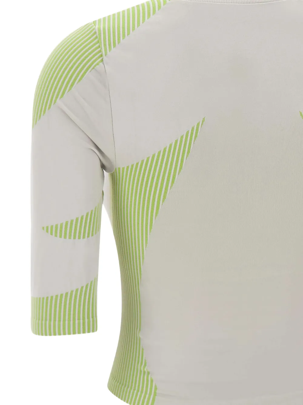 Casablanca Top met halve rits en logodetail Beige