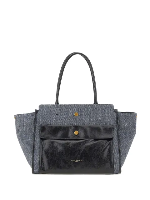 GIANNI CHIARINI Cher denim leather-accents tote bag