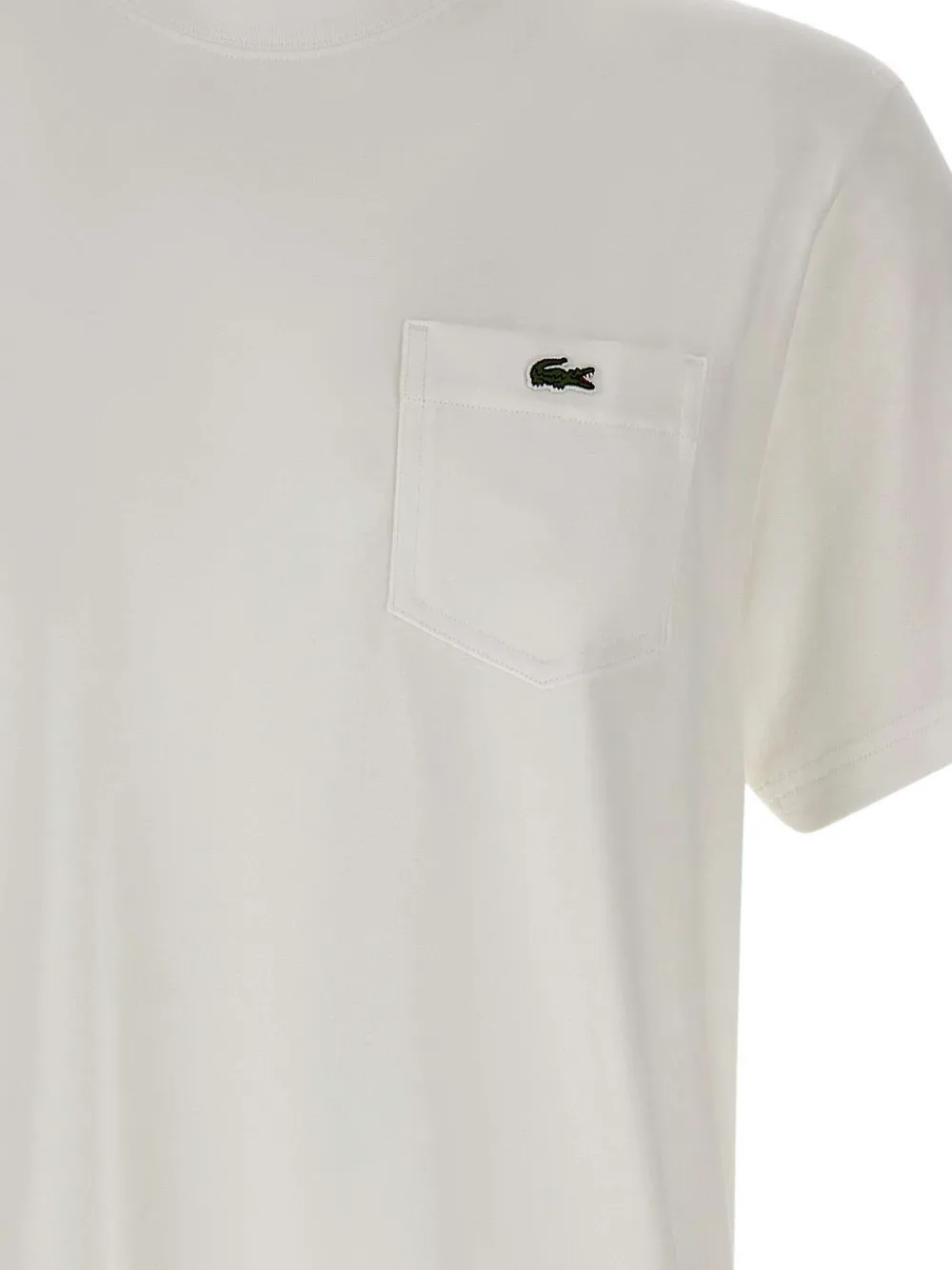 Lacoste T-shirt met logopatch Wit
