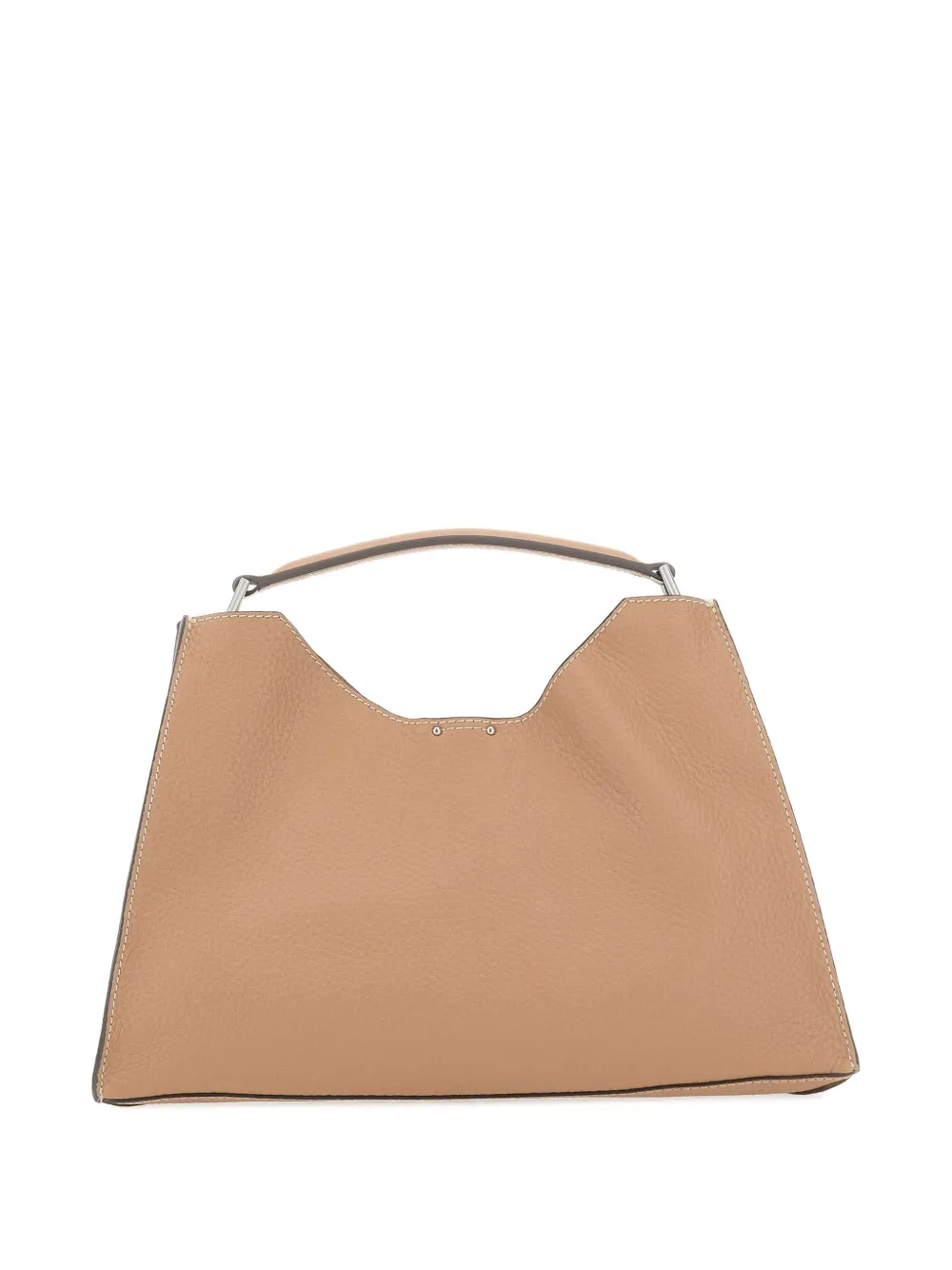 GIANNI CHIARINI Grote gehamerde shopper Beige