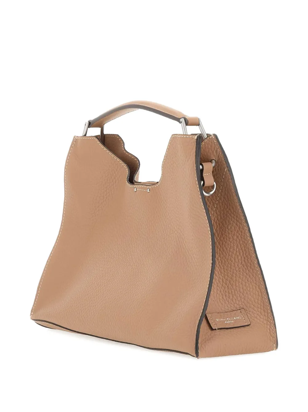 GIANNI CHIARINI Grote gehamerde shopper Beige