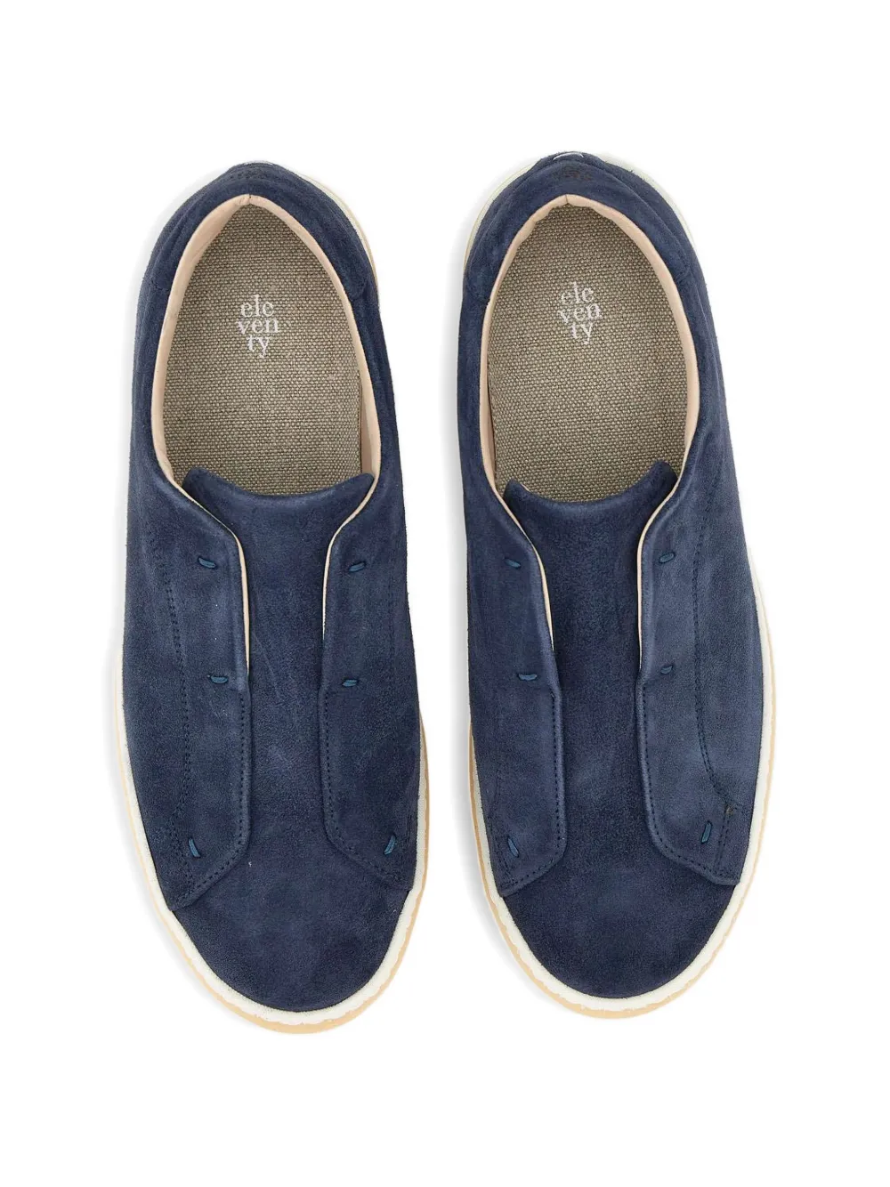 Eleventy suede slip-on trainers Blauw
