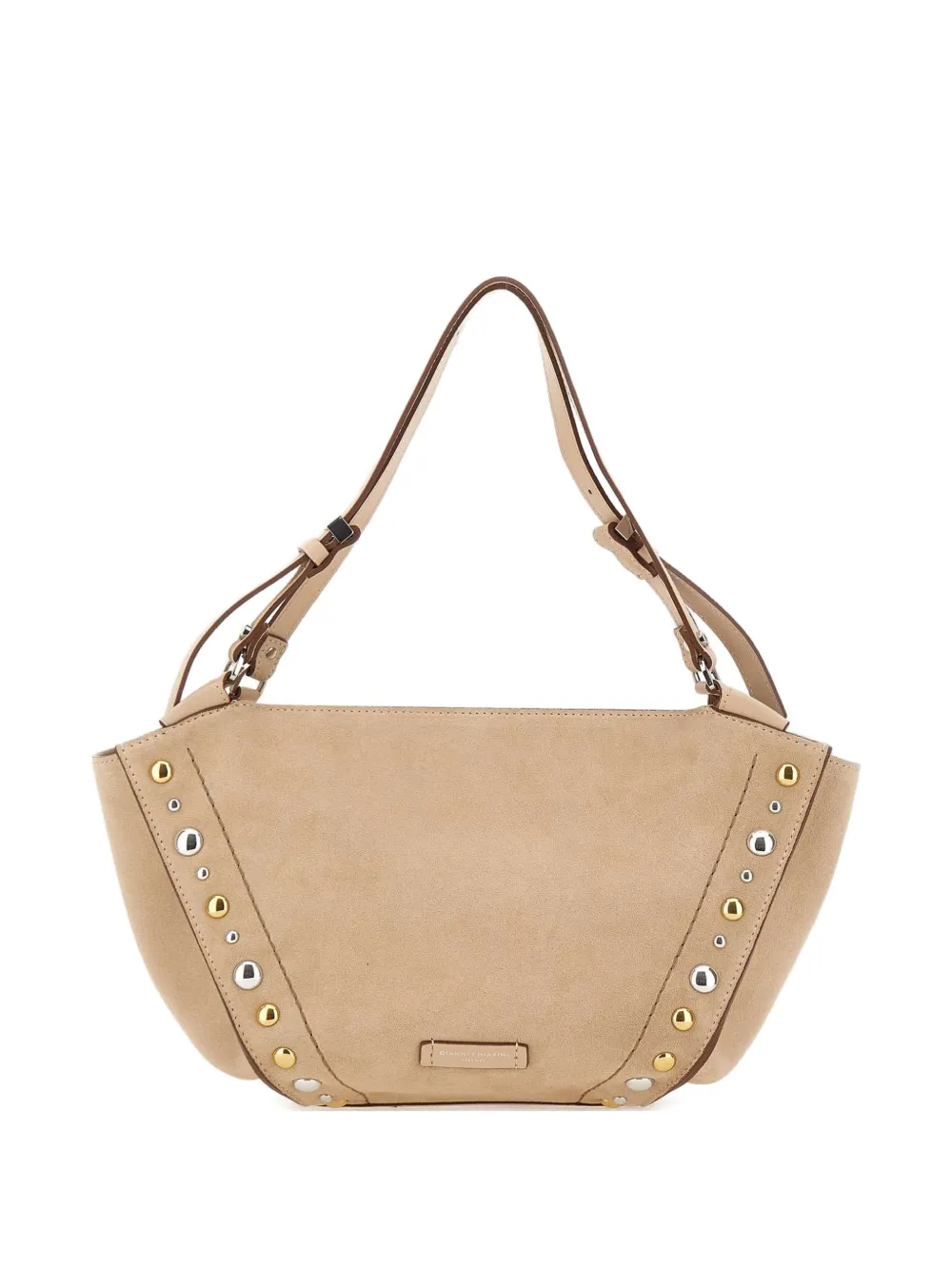 GIANNI CHIARINI Bloom stud-embellishment shoulder bag - Toni neutri