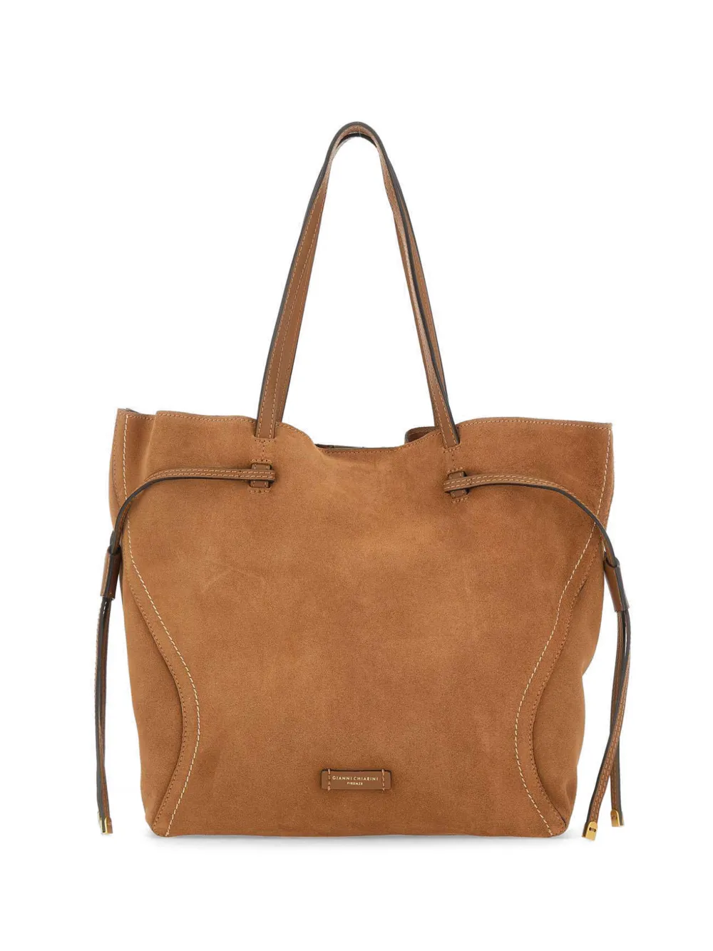 GIANNI CHIARINI Violette suede shoulder bag - Marrone