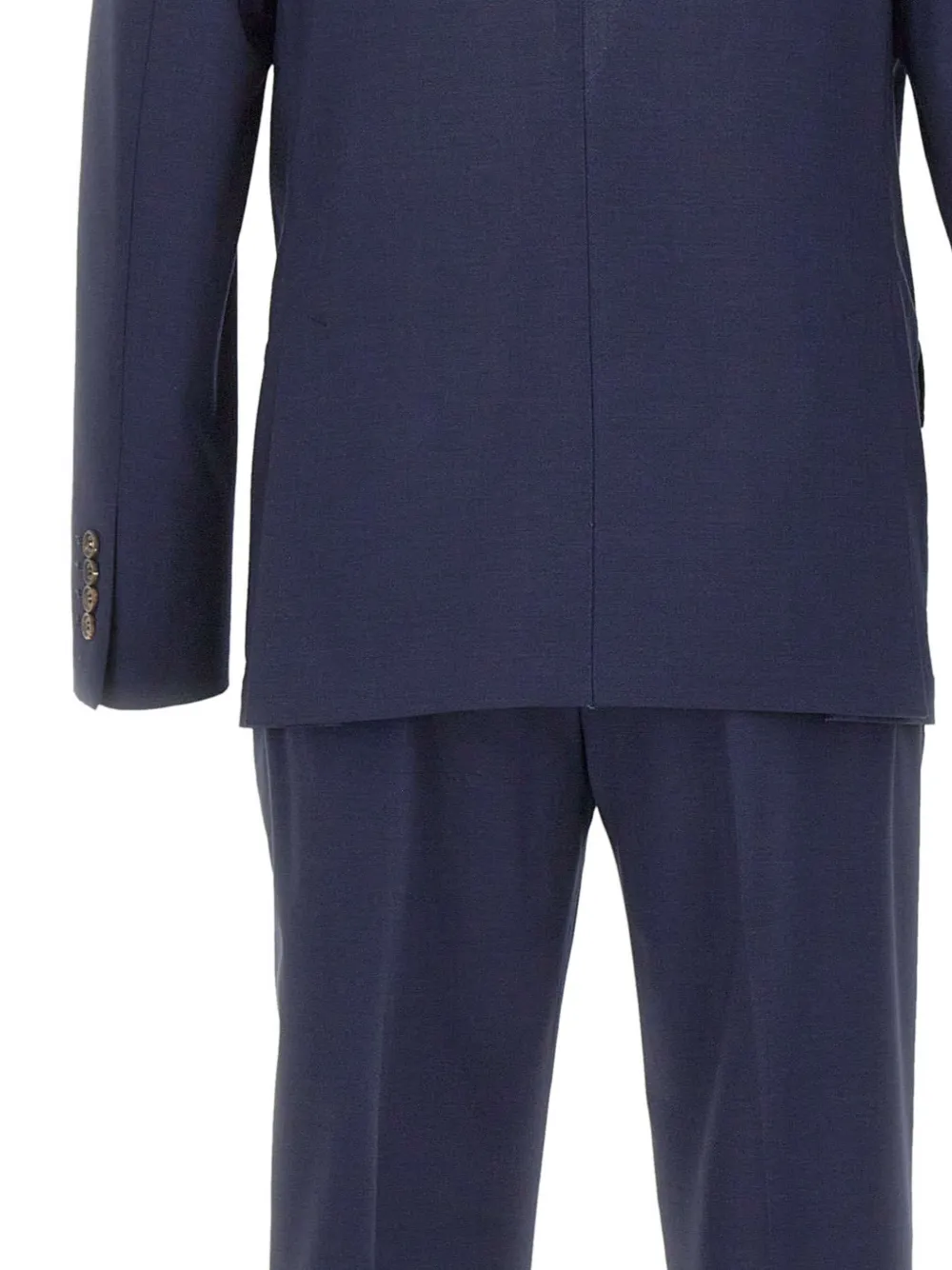 Eleventy Wollen pak met klepzakken Blauw