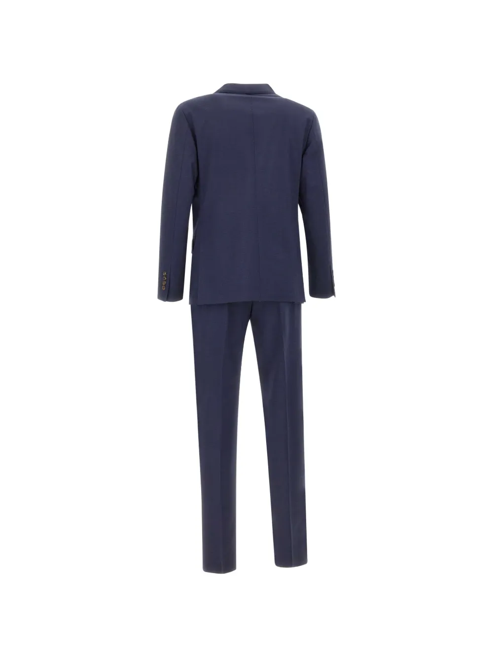 Eleventy Wollen pak met klepzakken Blauw