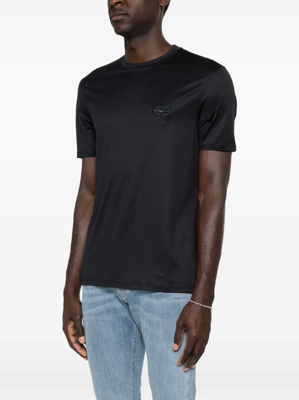 Emporio Armani T-shirt met logo Blauw
