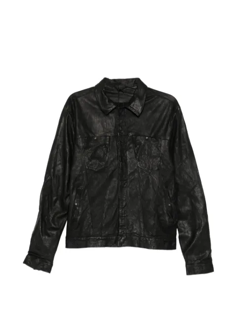 Giorgio Brato leather collared jacket