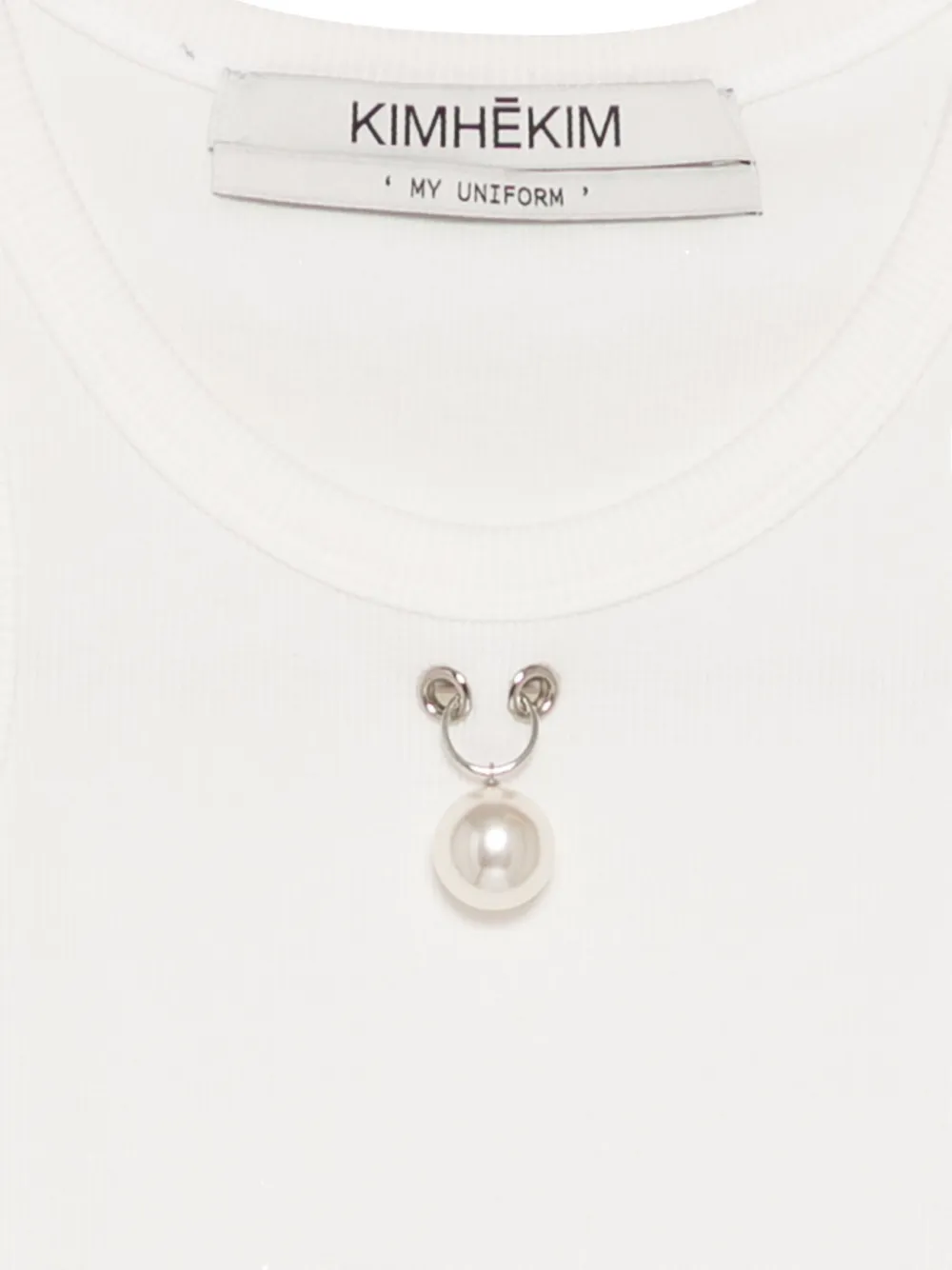 Faux-Pearl Embellished Vest