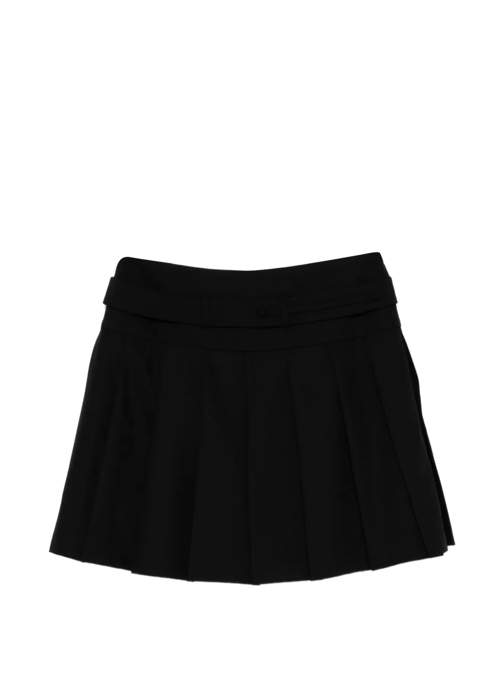  Kimhekim Belt Pleated Mini Short - Black 