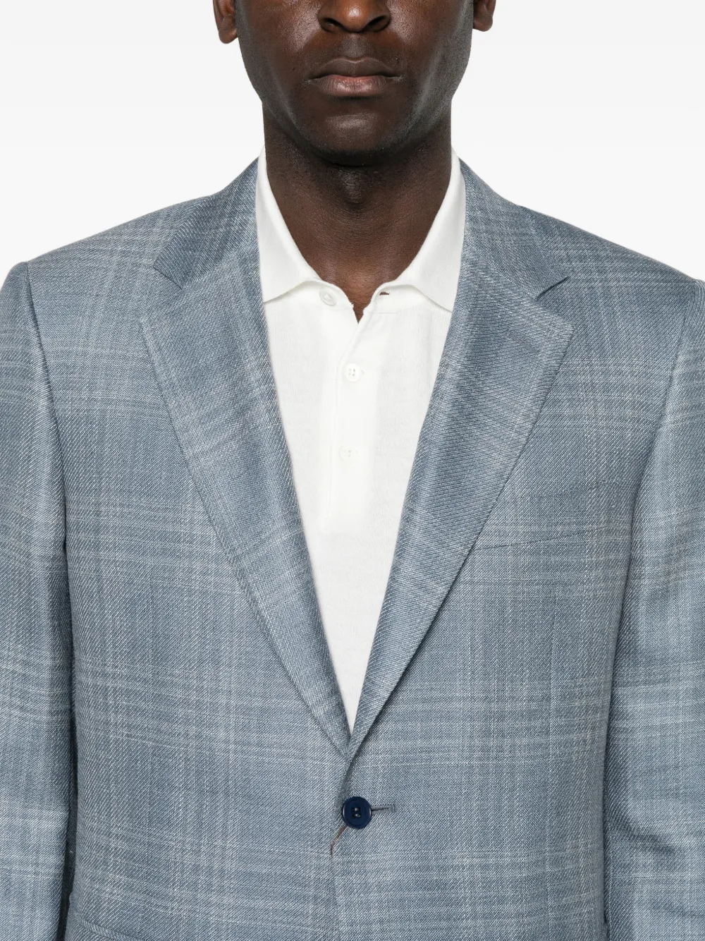Canali Blazer met logo-label Blauw