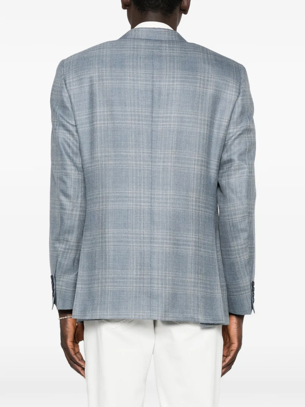 Canali Blazer met logo-label Blauw