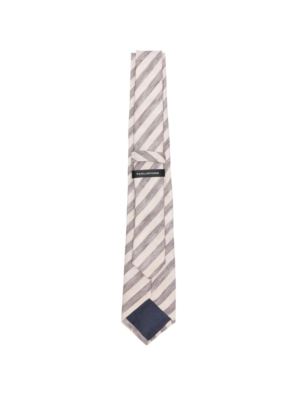 Tagliatore Gestreepte stropdas Beige