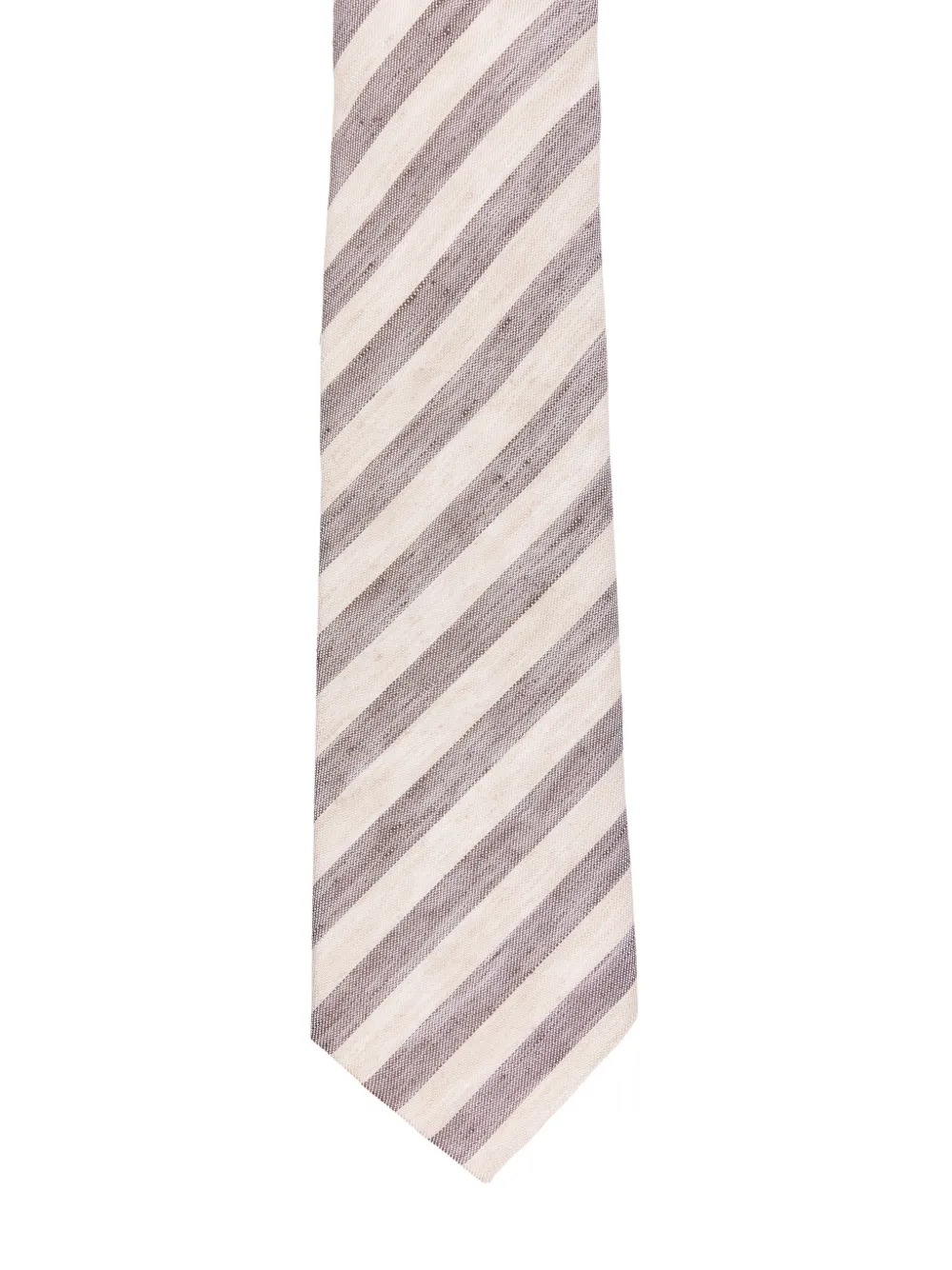 Tagliatore Gestreepte stropdas Beige
