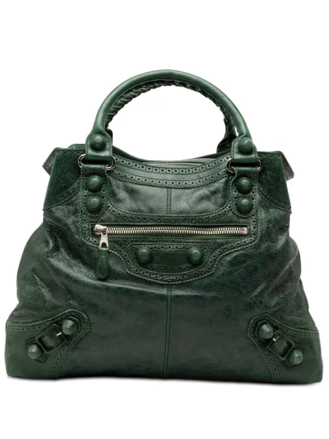 Balenciaga Pre-Owned 2010-2025 Lambskin Motocross Midday Giant Brogues handbag