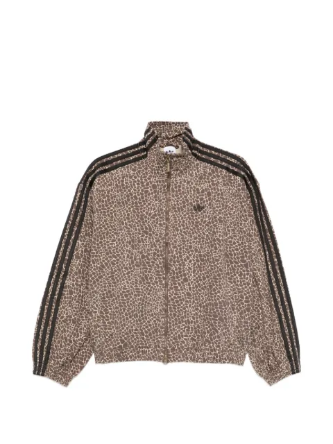 adidas three stripe animal print jacket