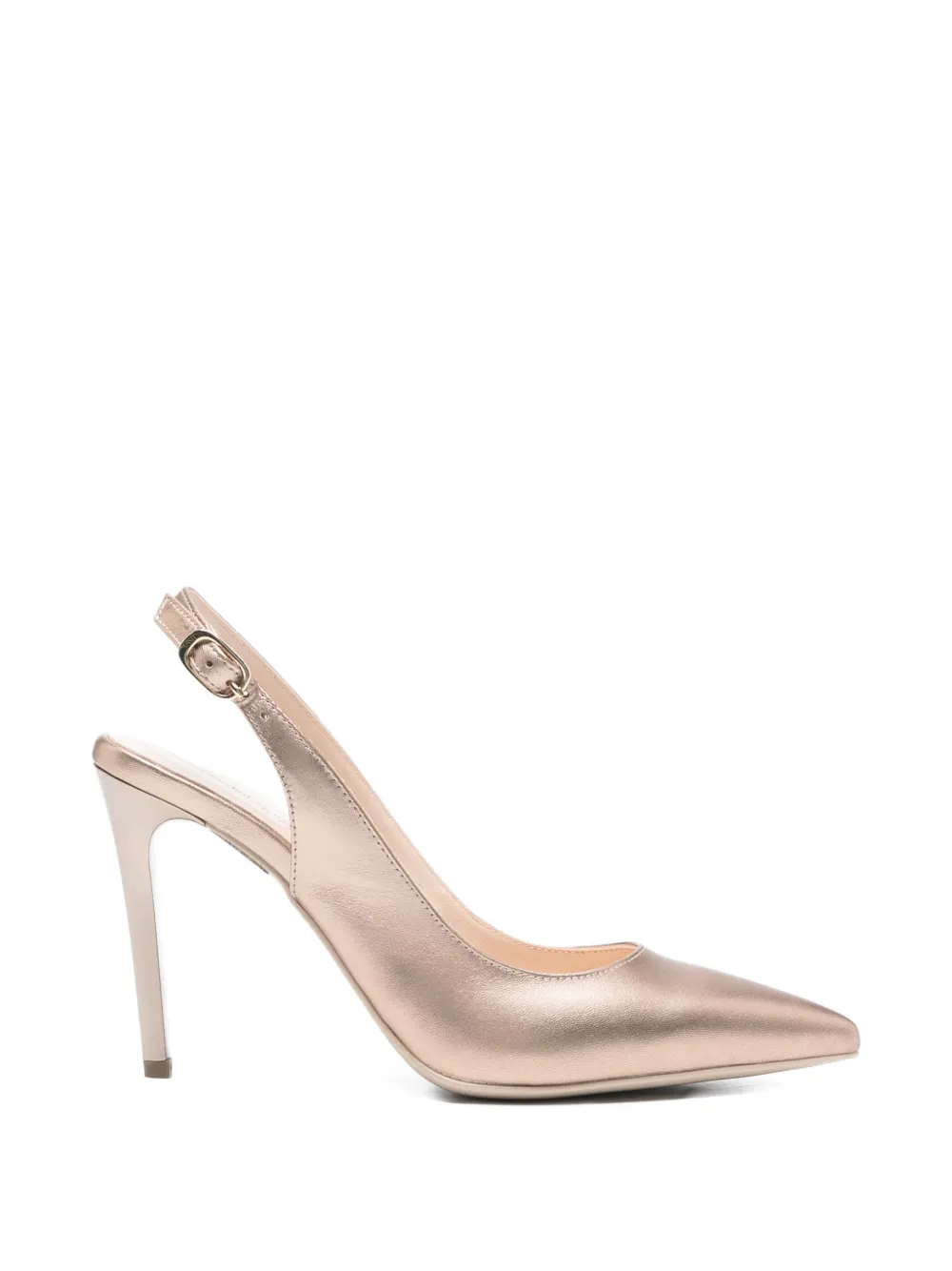 NERO GIARDINI Pumps in pelle con fiocco - Oro