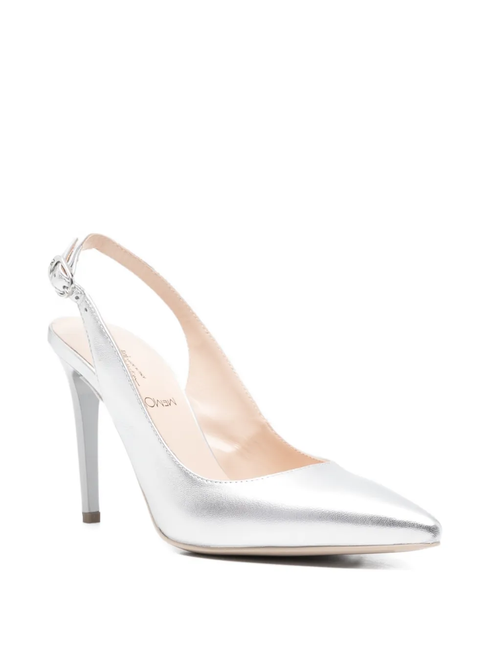  Nero Giardini Slingback Pointed Pumps - Silver 