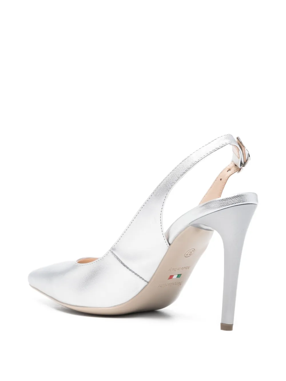  Nero Giardini Slingback Pointed Pumps - Silver 