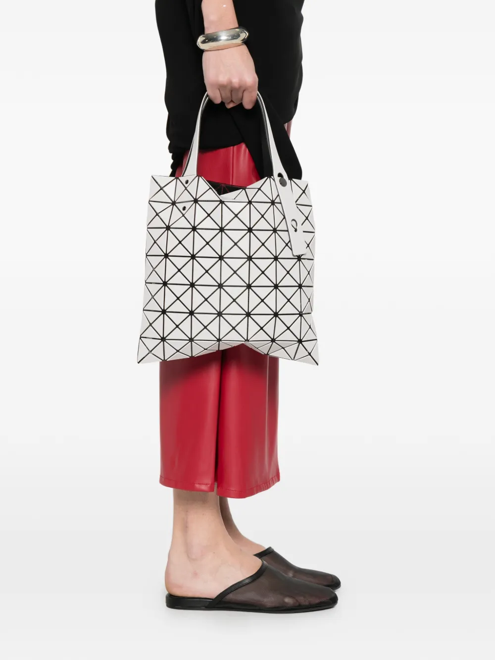  Bao Bao Issey Miyake Geometric-pattern Tote Bag - Grey 