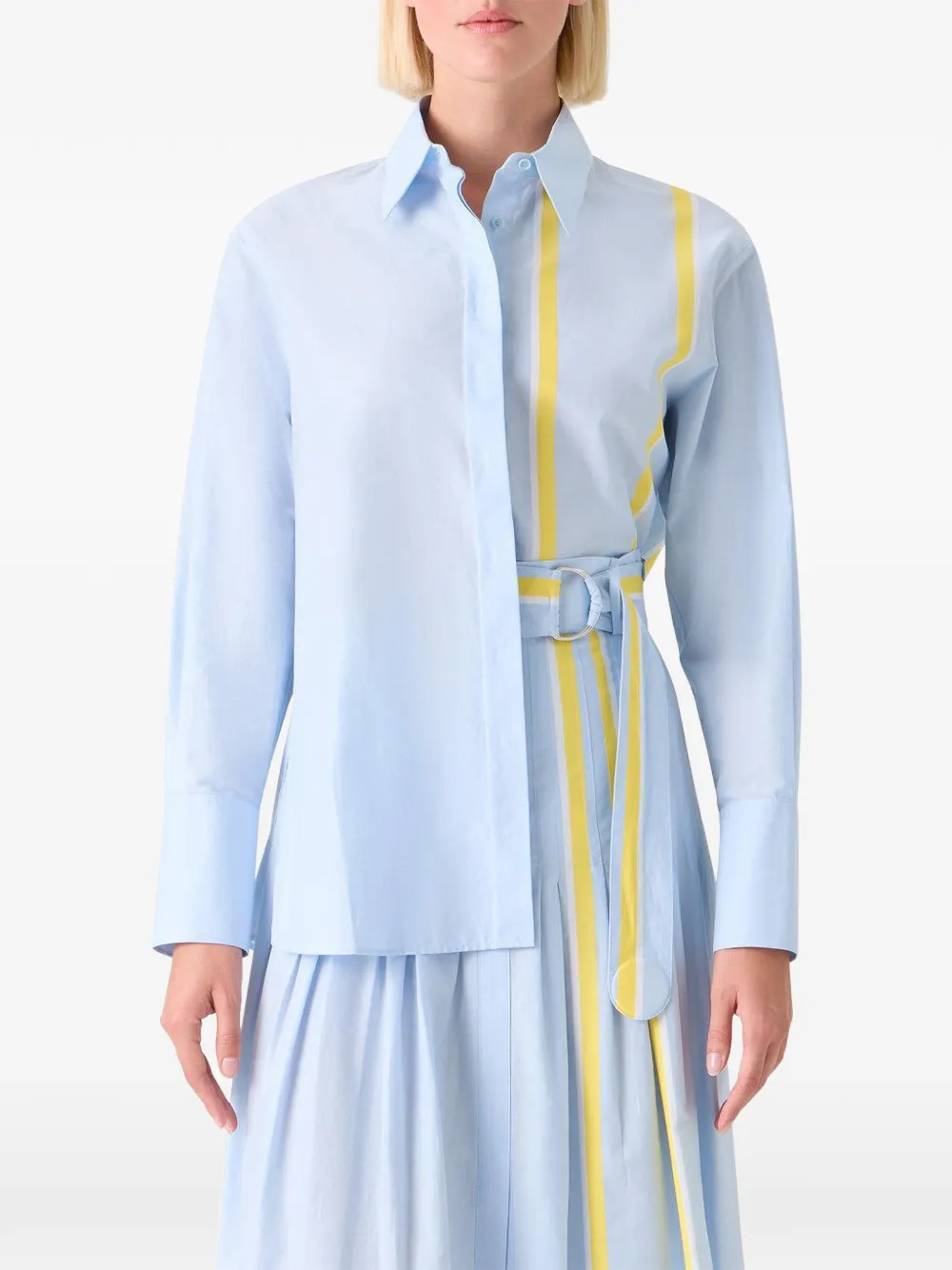  Akris Punto Camisa De Manga Larga - Azul 