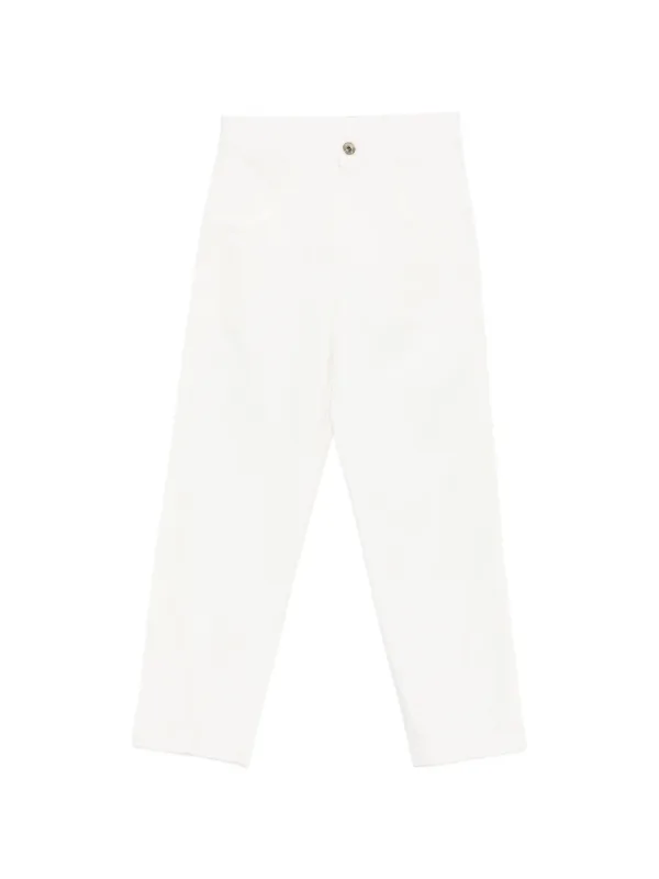 Eleventy Belt-loops Trousers in White