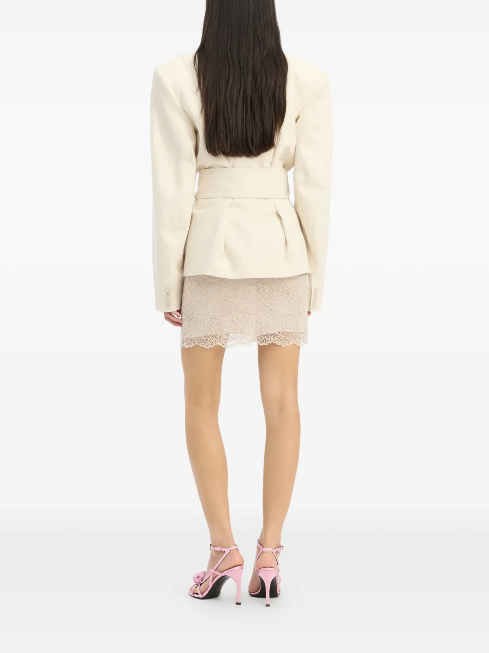  Rotate Birger Christensen Belt-detail Blazer - Neutrals 