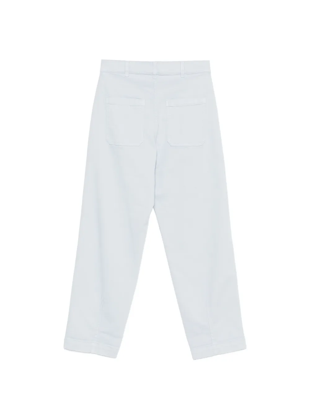 Eleventy Broek met riemlussen Blauw