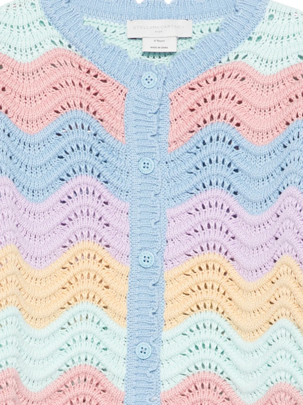 Stella McCartney Kids Gewelfd vest Blauw