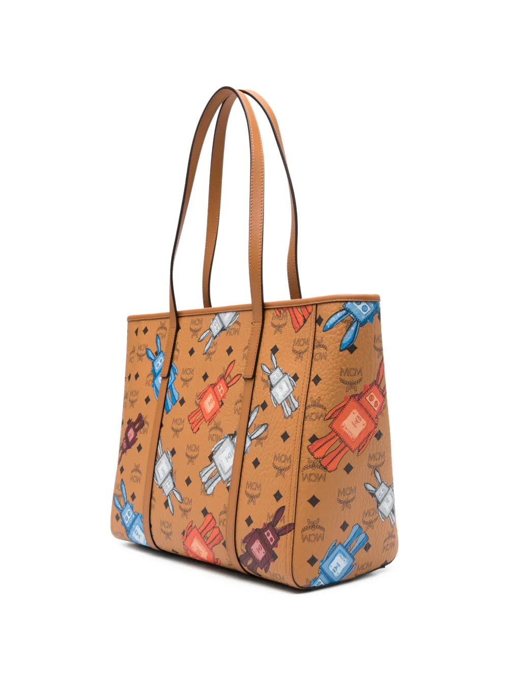  Mcm Logo-print Tote Bag - Brown 