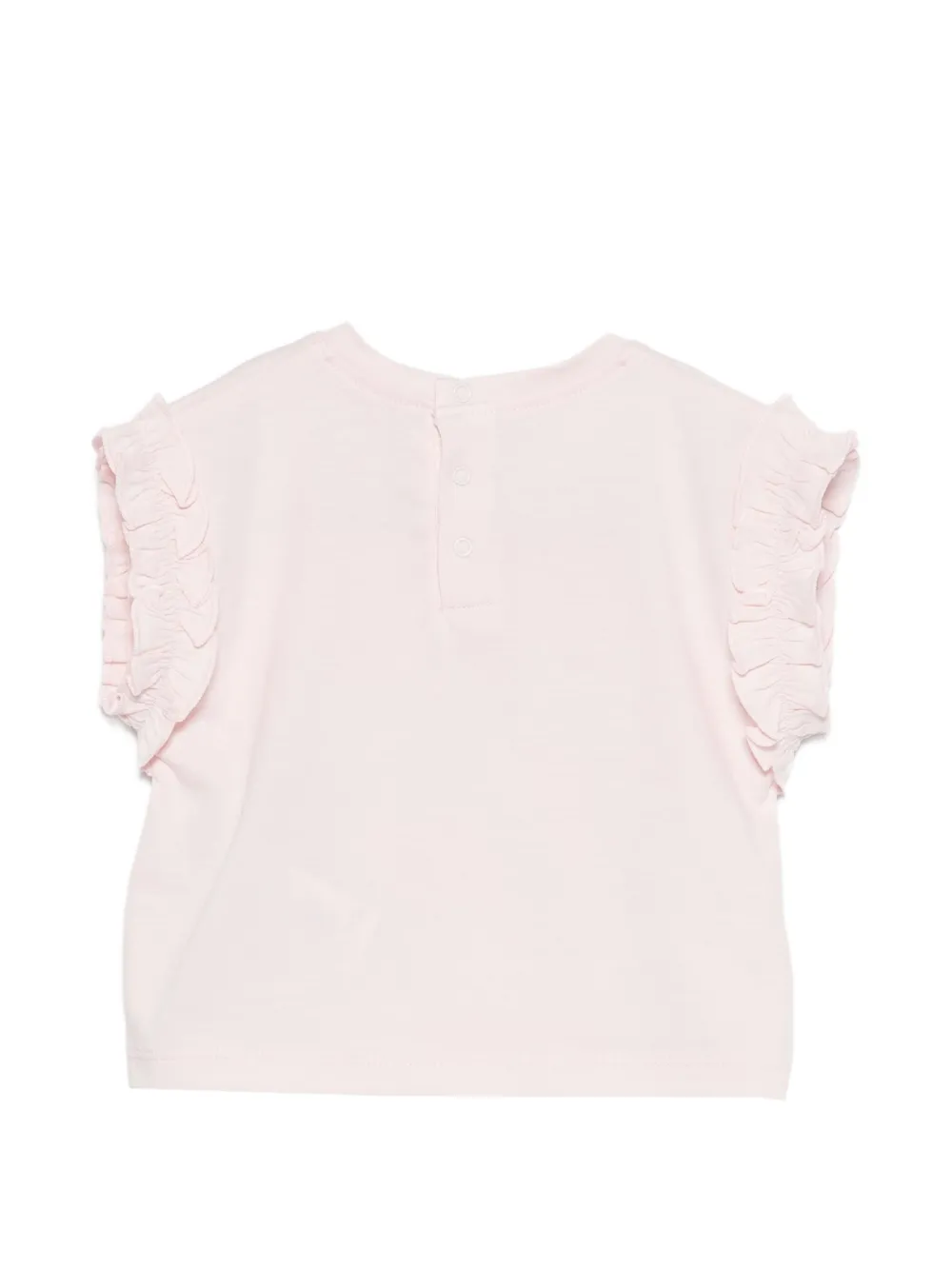 Billieblush T-shirt met ruches en grafische print Roze