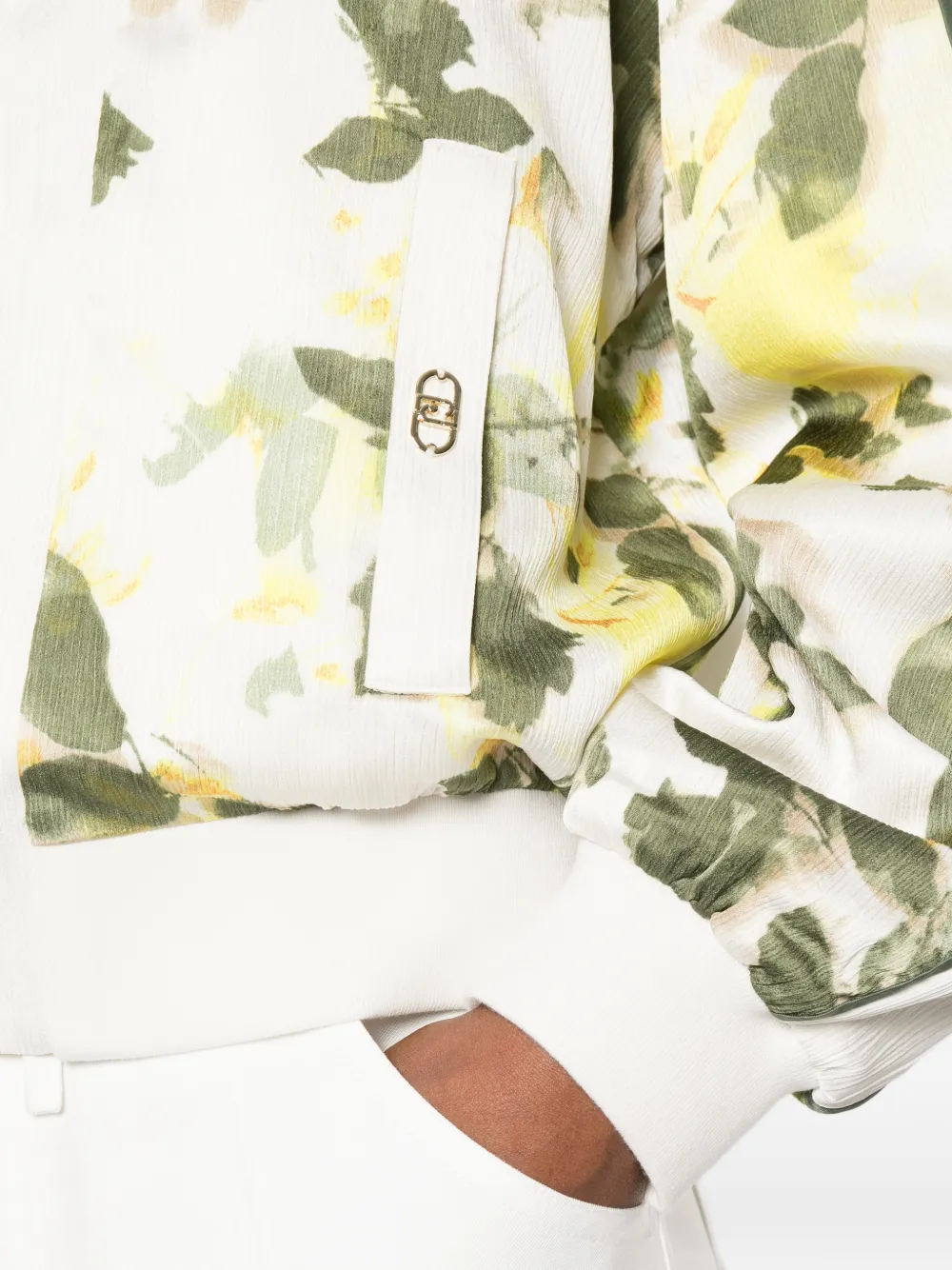 LIU JO Bomberjack met bloemenprint Wit