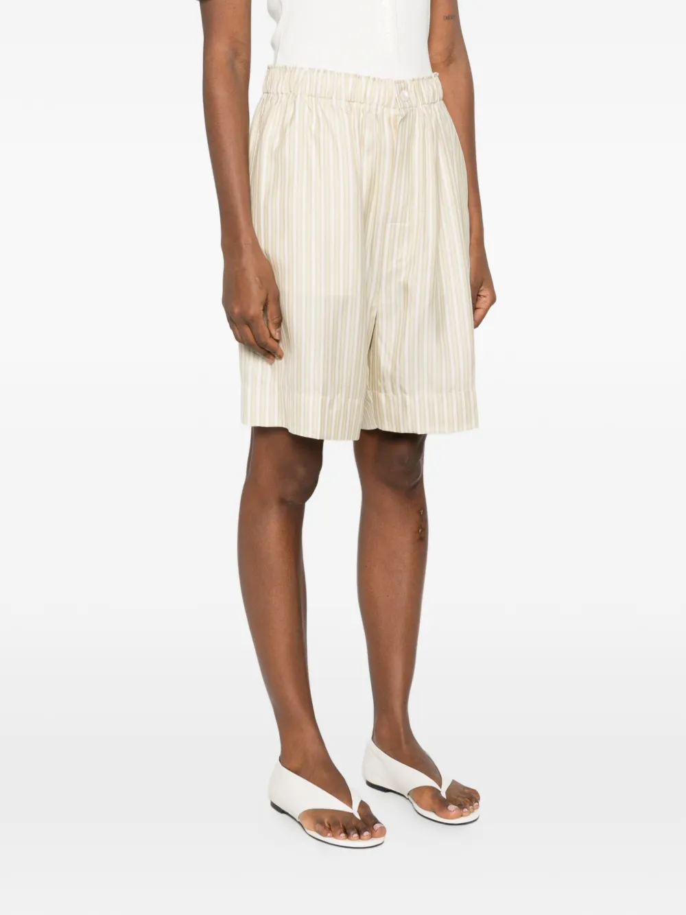  Carven Striped-pattern Shorts - Neutrals 