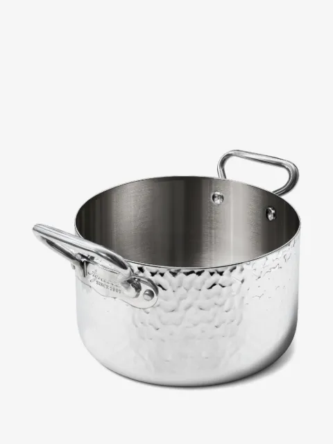 PENTOLE AGNELLI hammered inox pan