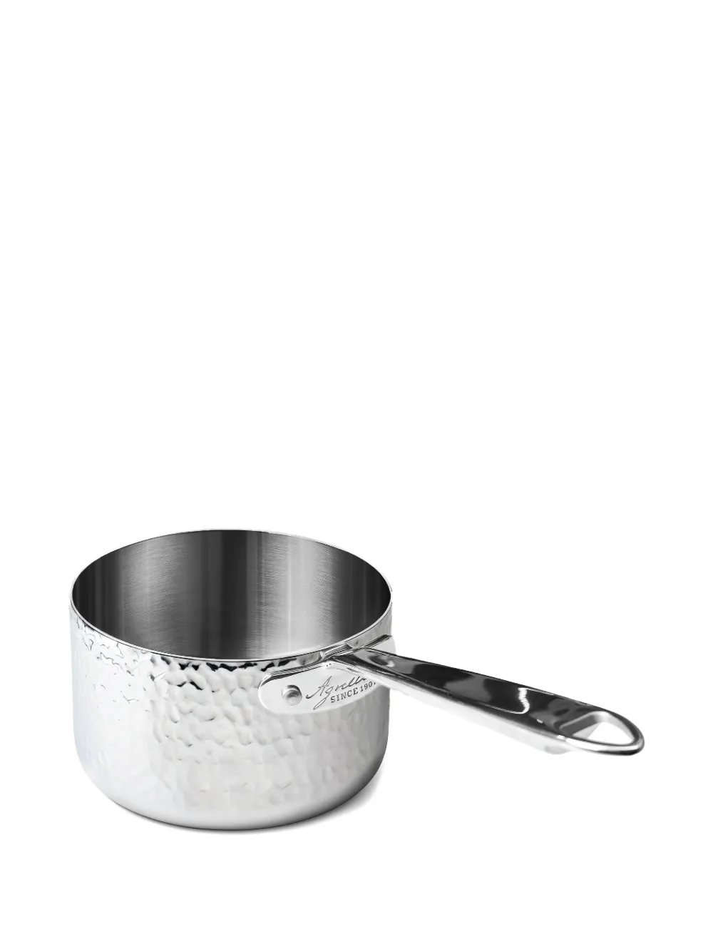 PENTOLE AGNELLI hammered inox saucepan - Argento