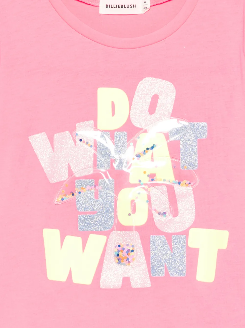 Billieblush T-shirt met glitter en grafische print Roze