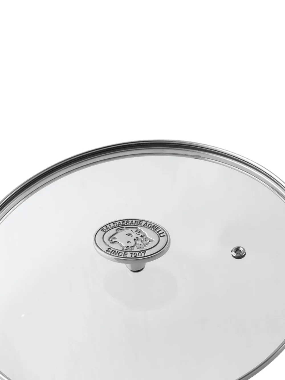  Pentole Agnelli Stainless Steel Knob Glass Lid - Silver 