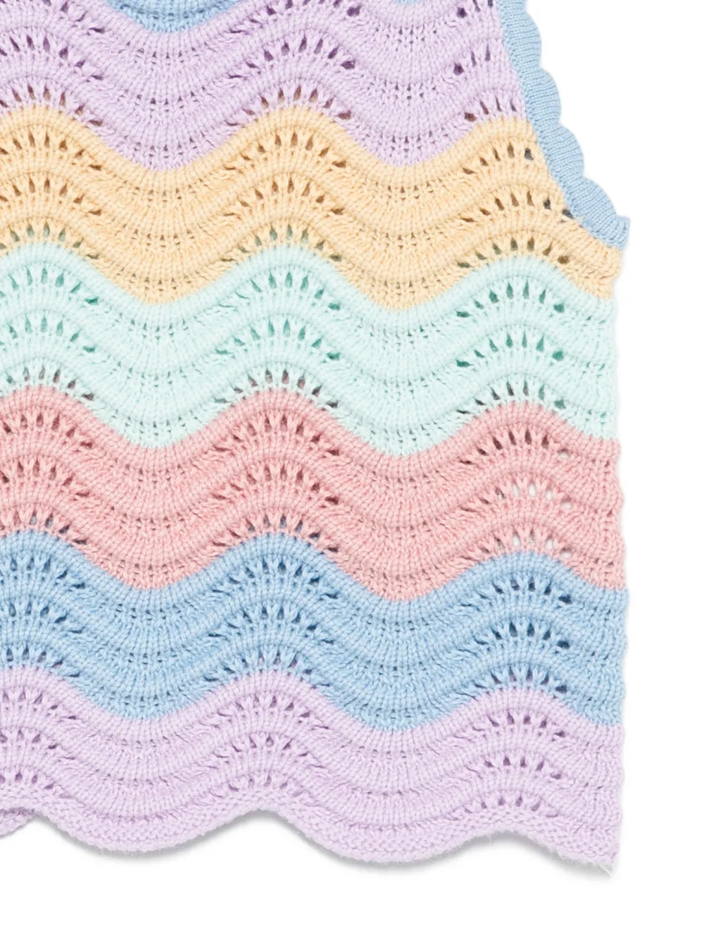 Stella McCartney Kids Gewelfde gestreepte top Blauw