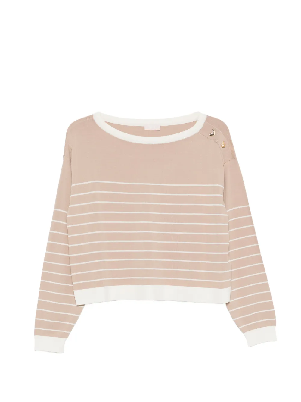 LIU JO striped embellished sweater - Toni neutri