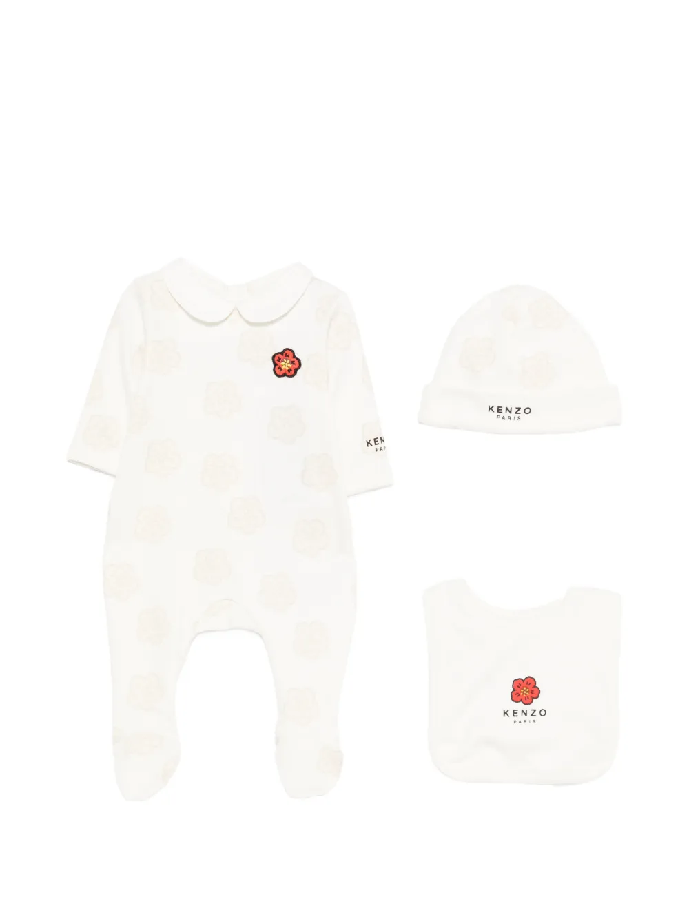 Kenzo Kids floral babygrow set - Bianco