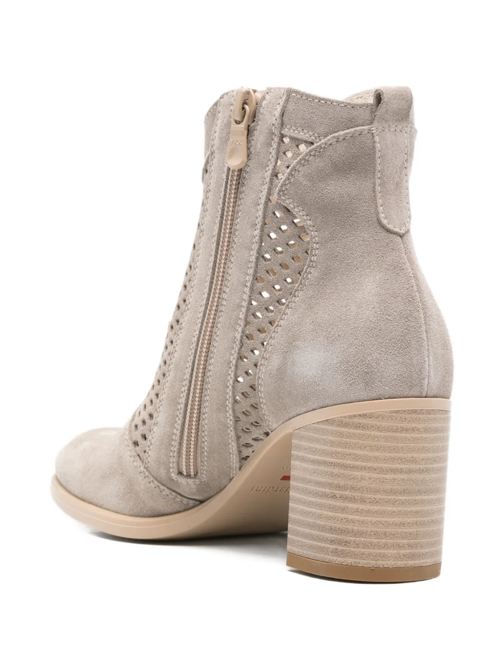  Nero Giardini Cut-out Suede Ankle Boots - Neutrals 